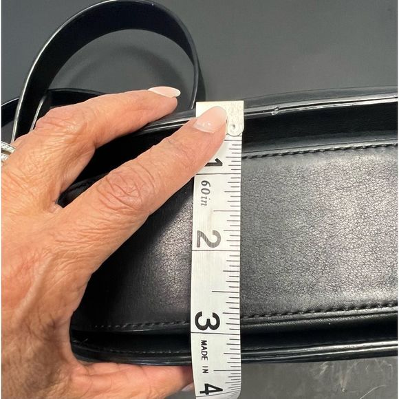 Michael Kors Daria Black Leather Saddle Crossbody Bag - Picture 14 of 16